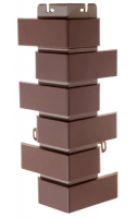 Наружный угол Кирпич Клинкерный, цвет Коричневый, 450 x 160 x 31 мм